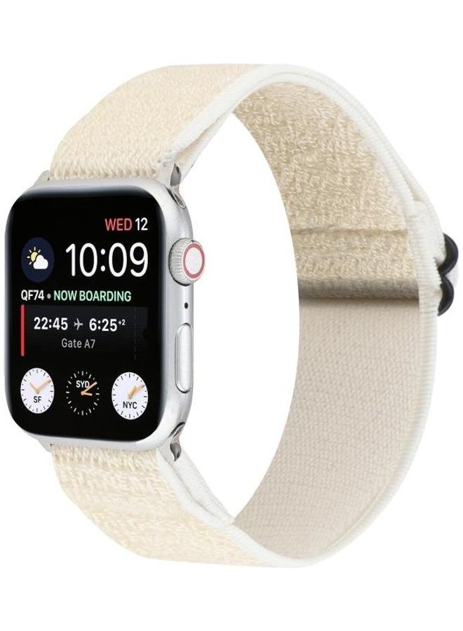 HuHa - Solid Colour Nylon Watchband For Apple Watch Series 1/2/3/4/5/6/7/SE 38-40-41mm White - Image 1