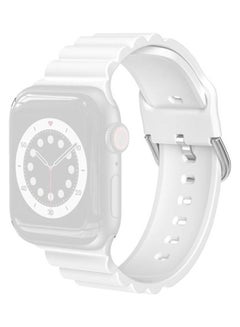 HuHa Ethnic Replacement Watchband for Apple Watch Series 1/2/3/4/5/6/7/SE 38/40/41mm White  - Image 1