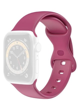 Double Wear TPU Silica Gel Replacement Watchbands For Apple Watch Series 1/2/3/4/5/6/7/SE 42-44-45mm Red Wine - v1634568083/N51421070A_1
