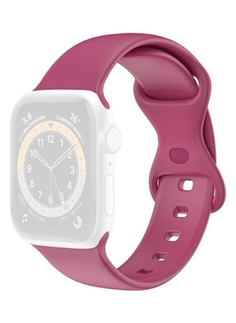 Double Wear TPU Silica Gel Replacement Watchbands For Apple Watch Series 1/2/3/4/5/6/7/SE 42-44-45mm Red Wine