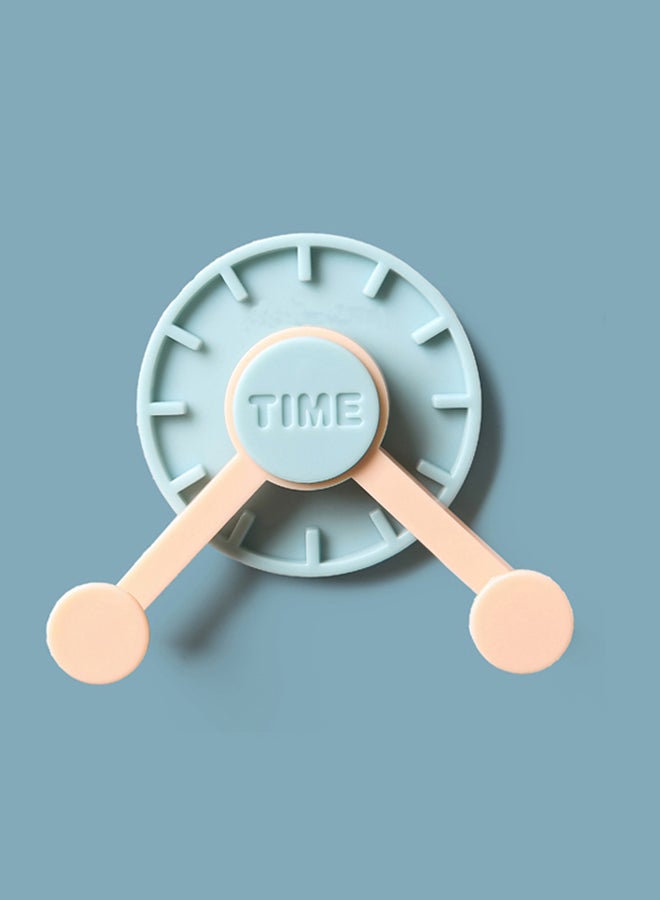 fashionhome - Multi Purpose Creative Clock Hook Light Blue 5x7.3cm - Image 1