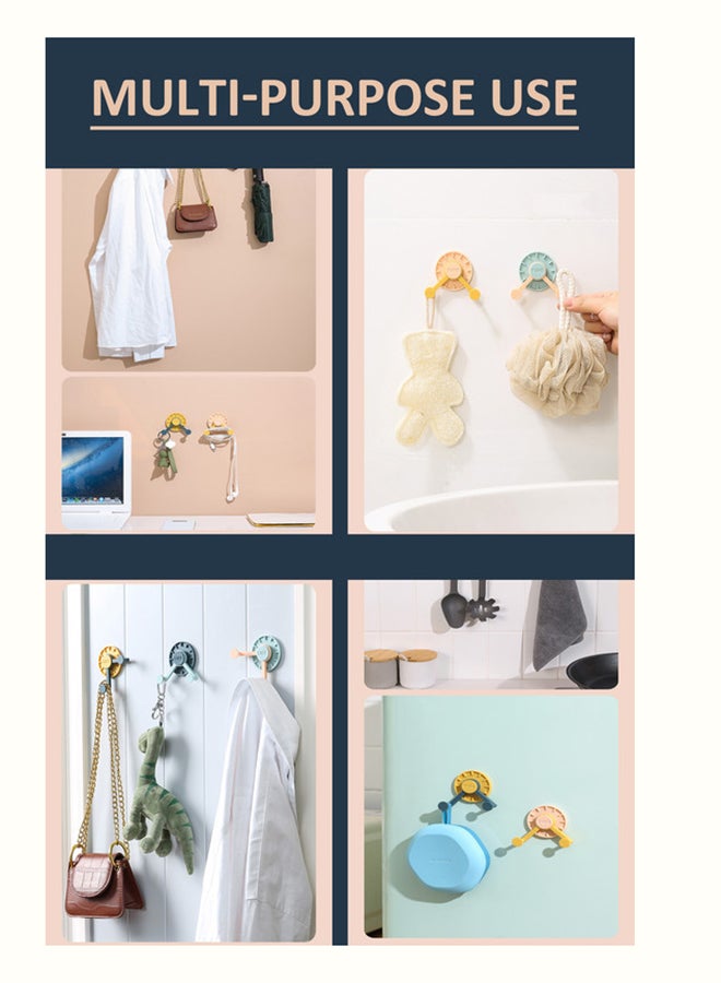 fashionhome - Multi Purpose Creative Clock Hook Light Blue 5x7.3cm - Image 1