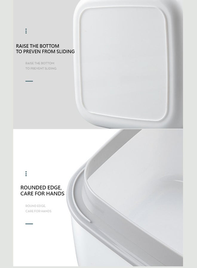 fashionhome - Multi layer Rice Storage Box White 24x24x17cm - Image 1