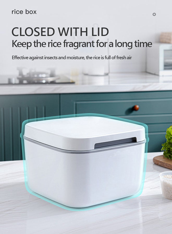 fashionhome - Multi layer Rice Storage Box White 24x24x17cm - Image 1