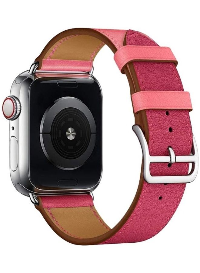 HuHa Two Colour Single Loop Leather Wrist Strap Watchband For Apple Watch Series 1/2/3 42mm Multicolour - Image 2