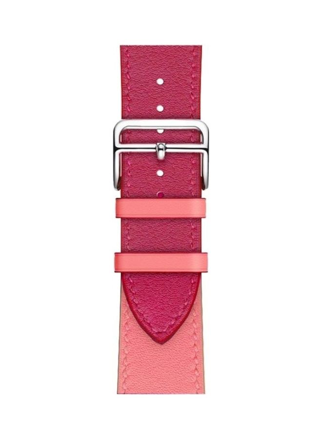 HuHa Two Colour Single Loop Leather Wrist Strap Watchband For Apple Watch Series 1/2/3 42mm Multicolour - Image 3