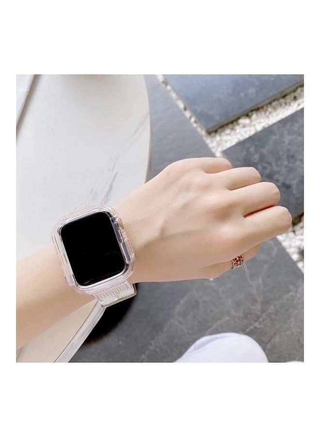 HuHa - Ethnic Replacement Watchband for Apple Watch Series 1/2/3/4/5/6/7/SE 40/41mm Orange - Image 1