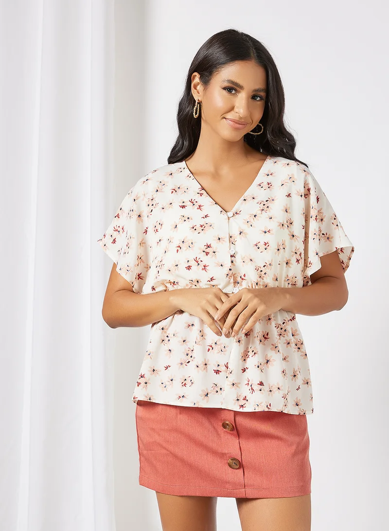 LABEL RAIL Floral Print Top