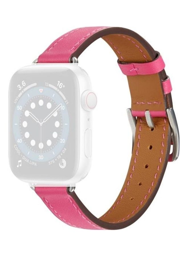 HuHa Ethnic Replacement Watchband for Apple Watch Series 1/2/3/4/5/6/7/SE 38/40/41mm Rose Red - Image 1