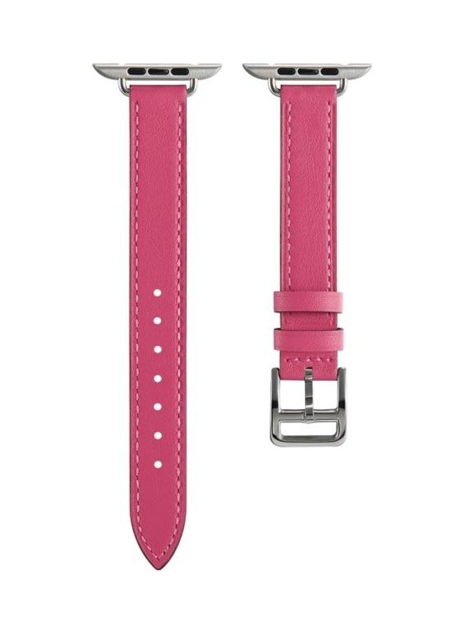 HuHa Ethnic Replacement Watchband for Apple Watch Series 1/2/3/4/5/6/7/SE 38/40/41mm Rose Red - Image 2