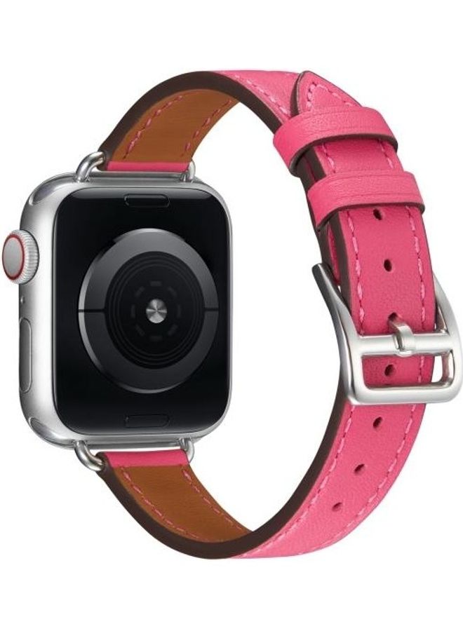 HuHa Ethnic Replacement Watchband for Apple Watch Series 1/2/3/4/5/6/7/SE 38/40/41mm Rose Red - Image 3