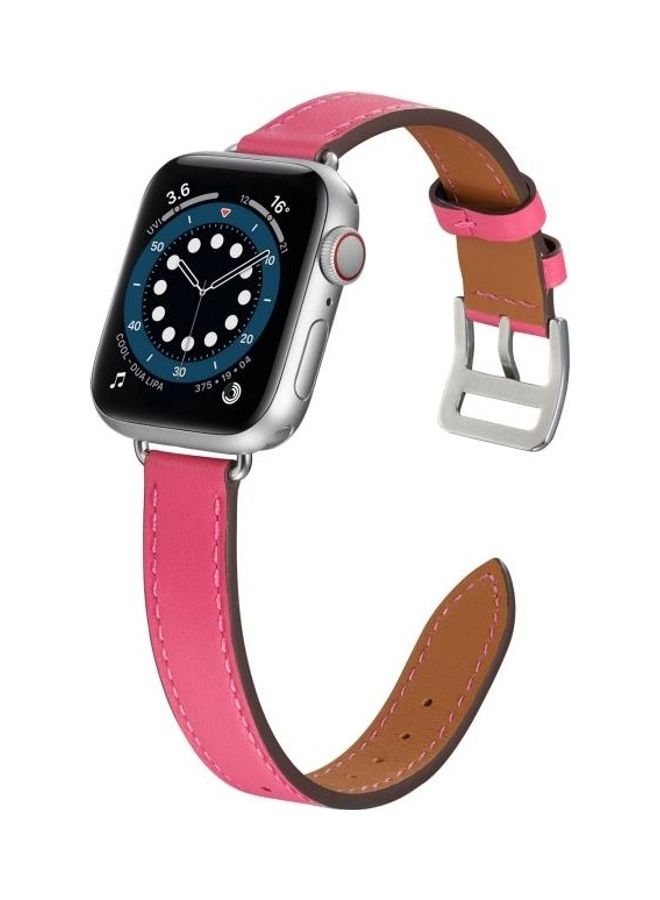 HuHa Ethnic Replacement Watchband for Apple Watch Series 1/2/3/4/5/6/7/SE 38/40/41mm Rose Red - Image 4