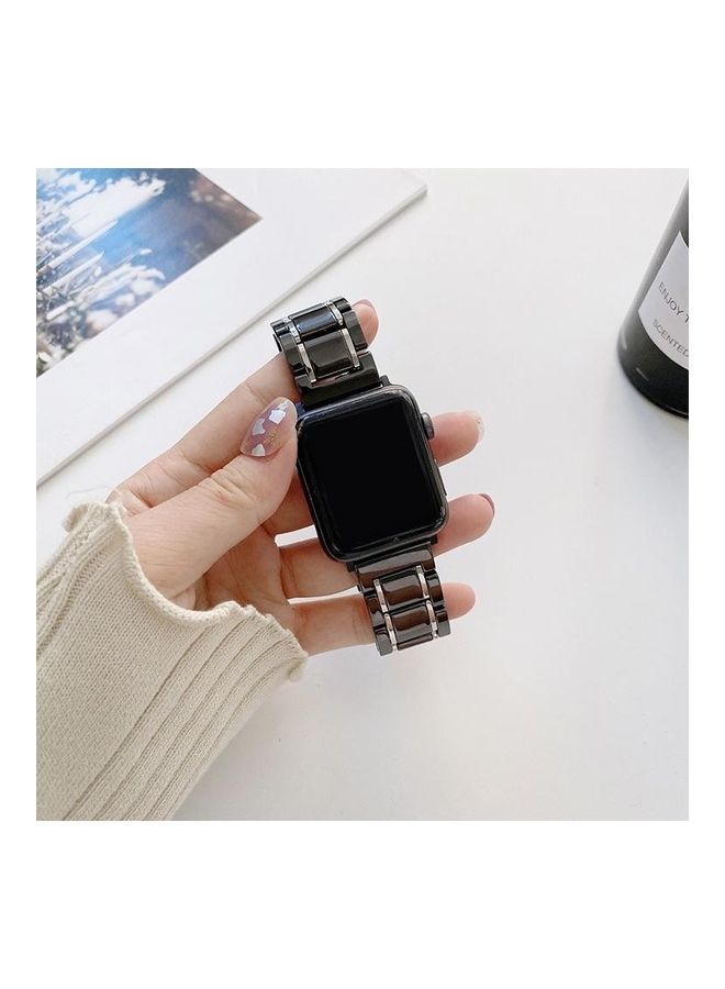 HuHa Replacement Watchband For Apple Watch Black/Silver - Image 1