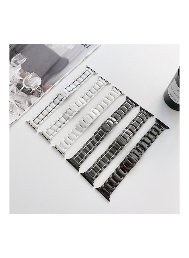 HuHa Replacement Watchband For Apple Watch Black/Silver - Image 2