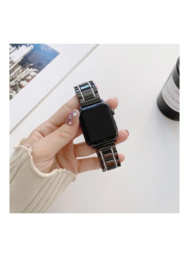 HuHa Replacement Watchband For Apple Watch Black/Silver - Image 1