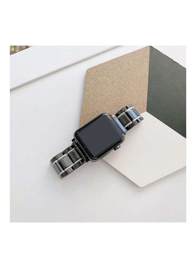 HuHa Replacement Watchband For Apple Watch Black/Silver - Image 3