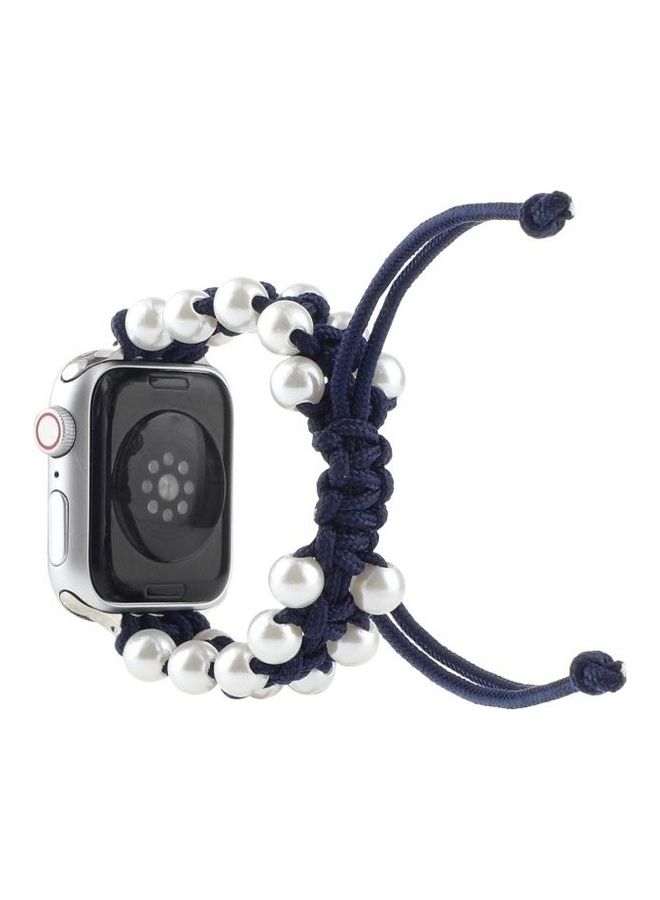 HuHa Umbrella Rope Bead Nylon Replacement Watchband For Apple Blue - Image 3