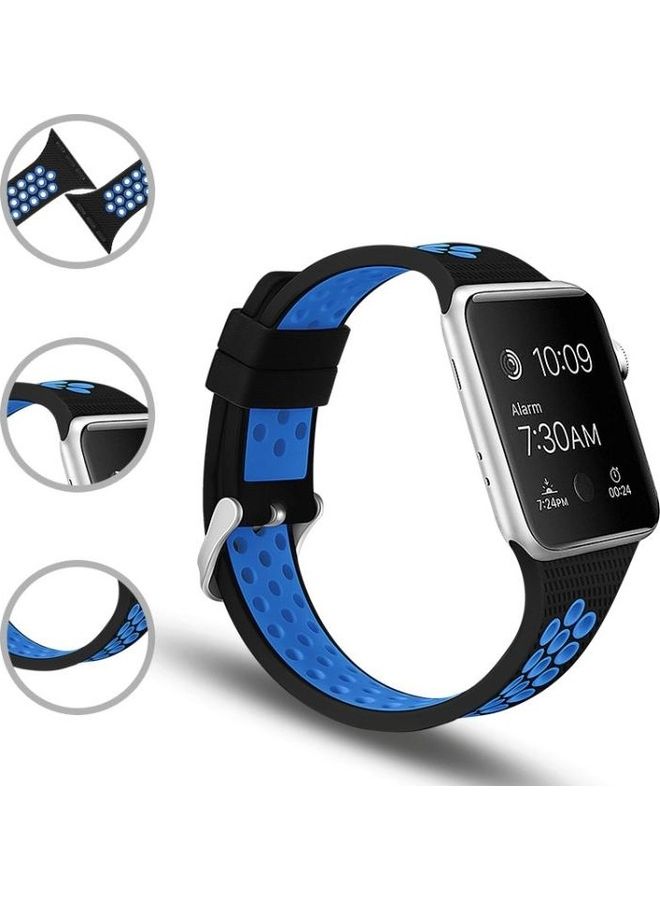 HuHa - Replacement Watchband For Apple Watch Black/Blue - Image 1
