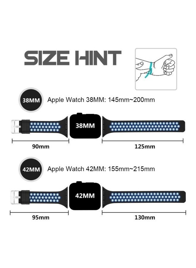 HuHa - Replacement Watchband For Apple Watch Black/Blue - Image 1