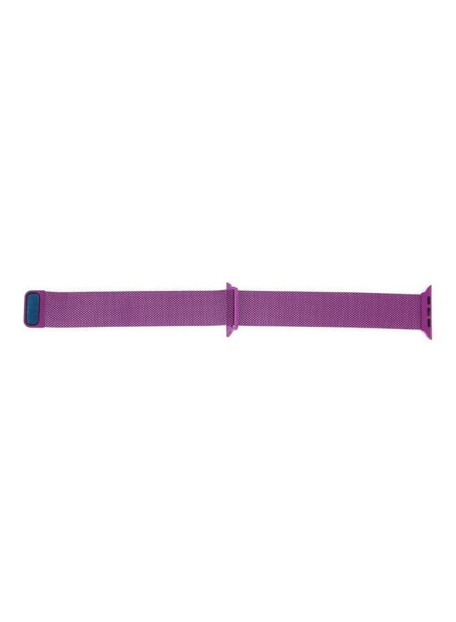 HuHa - Milanese Loop Magnetic Stainless Steel Watchband For Apple Watch Series 7/6/5/4/3/2/1/SE 45/44/42mm Purple - Image 1