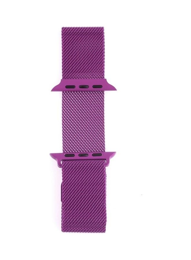 HuHa - Milanese Loop Magnetic Stainless Steel Watchband For Apple Watch Series 7/6/5/4/3/2/1/SE 45/44/42mm Purple - Image 1