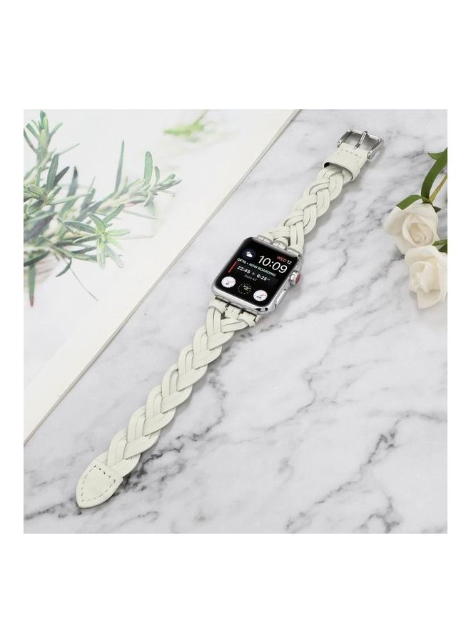 HuHa - Replacement Watchband for Apple Watch Series 7/6/5/4/3/2/1/SE 42/44/45mm White - Image 1