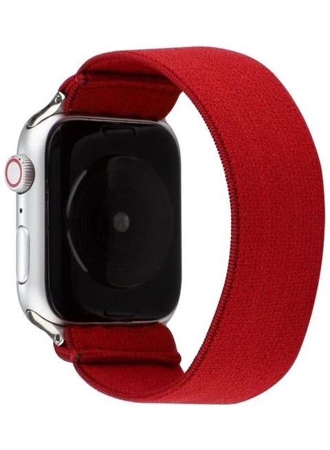 Solid Colour Silicone Replacement Strap Watchband For Apple Watch Series 1/2/3/4/5/6/7/SE 42-44-45mm Red
