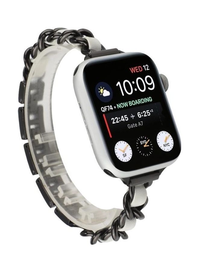 HuHa - Replacement Strap For Apple Watch Series Black/White - Image 1