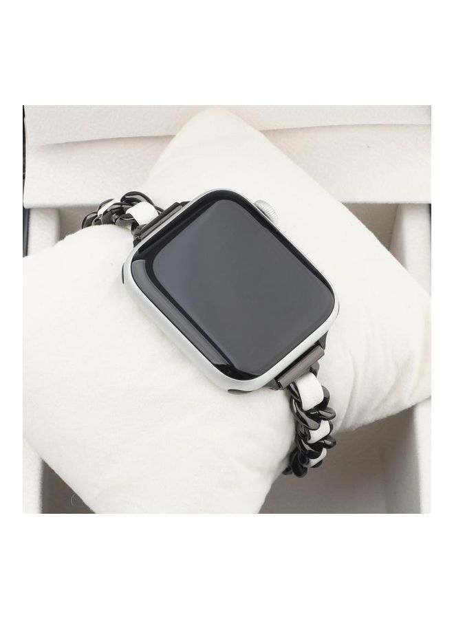 HuHa - Replacement Strap For Apple Watch Series Black/White - Image 1