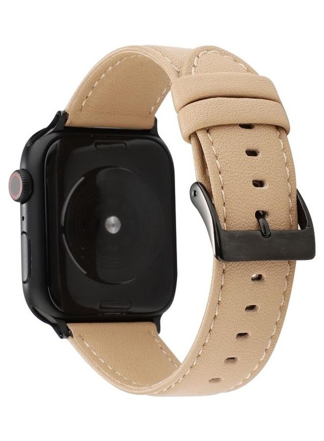 HuHa - Cowhide Texture Watchband Khaki - Image 1