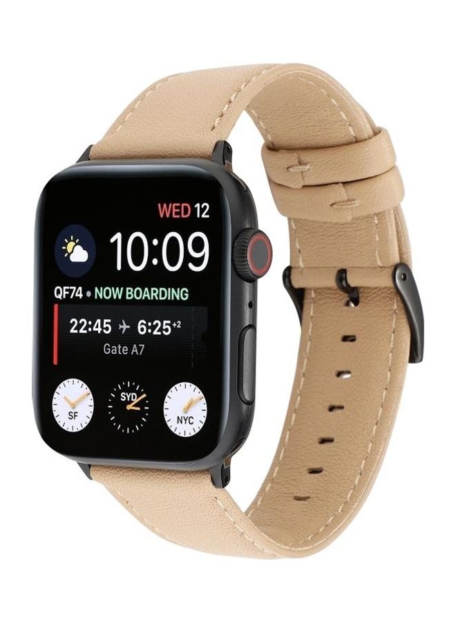HuHa - Cowhide Texture Watchband Khaki - Image 1