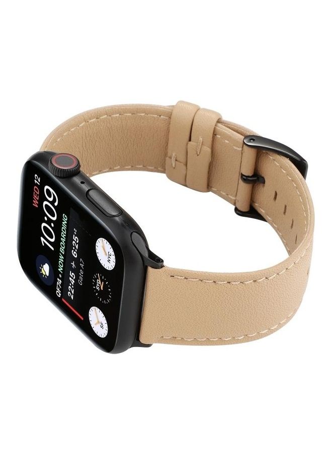 HuHa - Cowhide Texture Watchband Khaki - Image 1