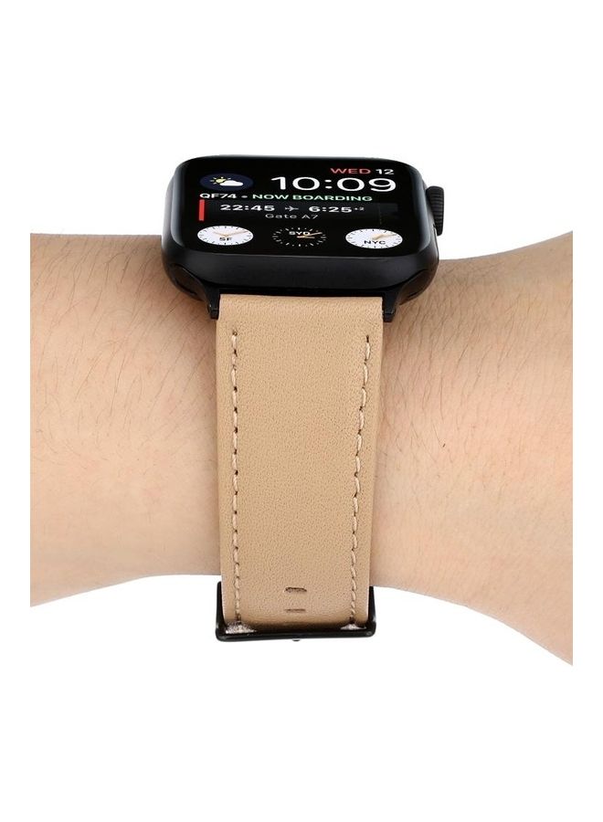 HuHa - Cowhide Texture Watchband Khaki - Image 1