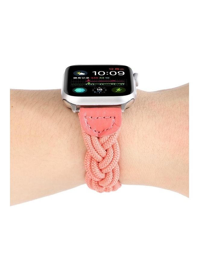 HuHa Elastic Woven Watchband For Apple Watch Series 1/2/3/4/5/6/7/SE 42-44-45mm Watermelon Red - Image 5