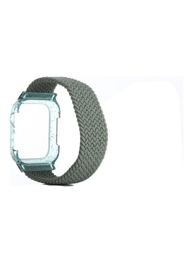 HuHa Weave Replacement Wrist Strap Watchbands with Frame For Apple Watch Series 1/2/3/4/5/6/7/SE 38-40-41mm Red - Image 3