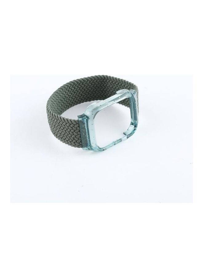 HuHa Weave Replacement Wrist Strap Watchbands with Frame For Apple Watch Series 1/2/3/4/5/6/7/SE 38-40-41mm Red - Image 5