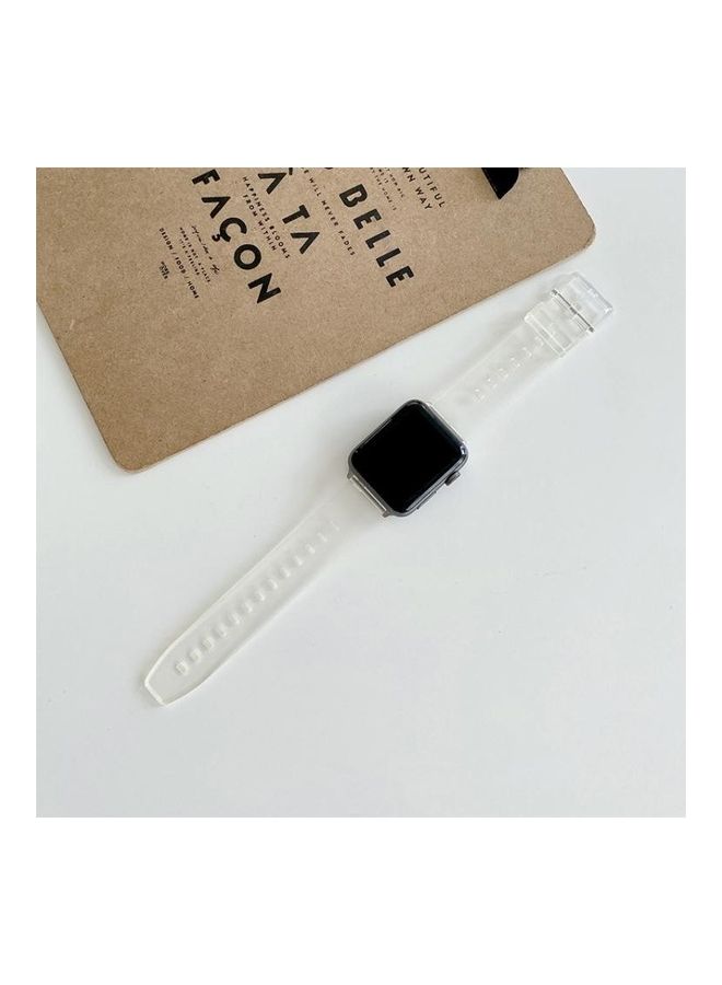 HuHa Ethnic Replacement Watchband for Apple Watch Series 1/2/3/4/5/6/7/SE 42/44/45mm Light Yellow  - Image 1