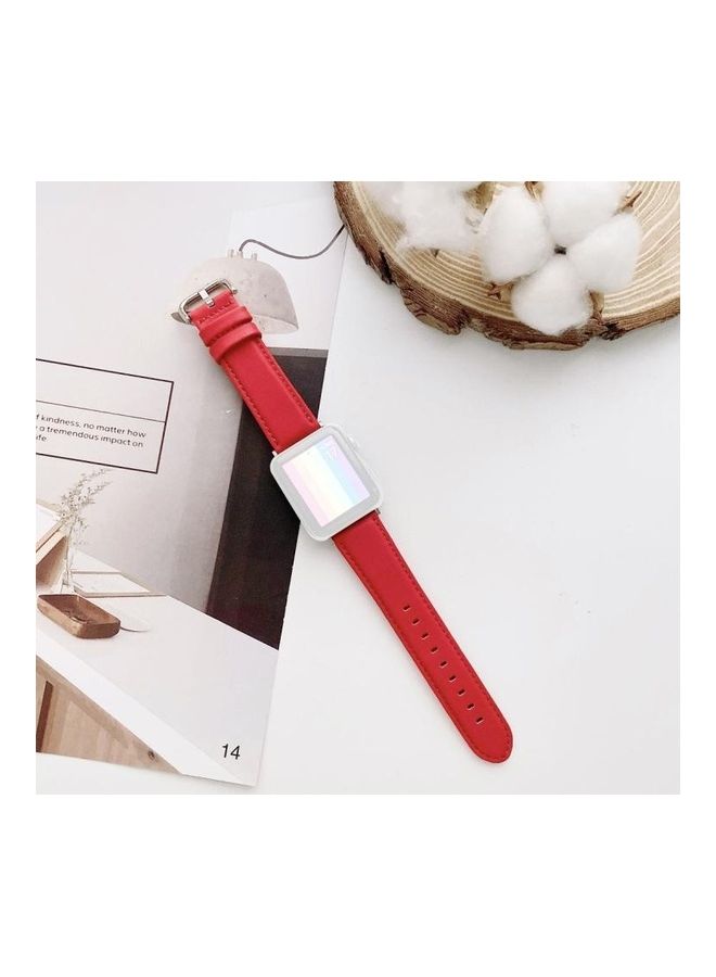 HuHa Ethnic Replacement Watchband for Apple Watch Series 1/2/3/4/5/6/7/SE 38/40/41mm Red - Image 1
