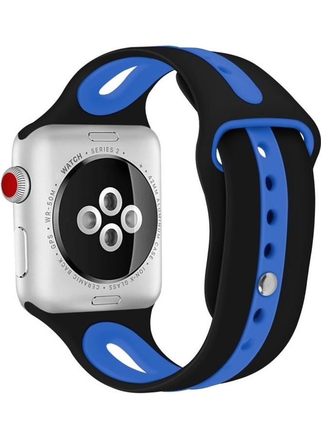 HuHa Replacement Strap For Apple Watch Series Black/Blue - Image 1