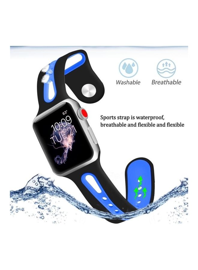 HuHa Replacement Strap For Apple Watch Series Black/Blue - Image 5