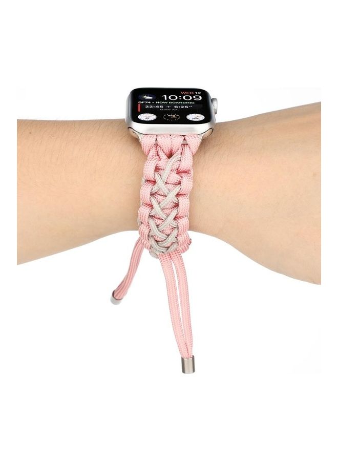 HuHa - Ethnic Replacement Watchband for Apple Watch Series 1/2/3/4/5/6/7/SE 42/44/45mm Pink - Image 1