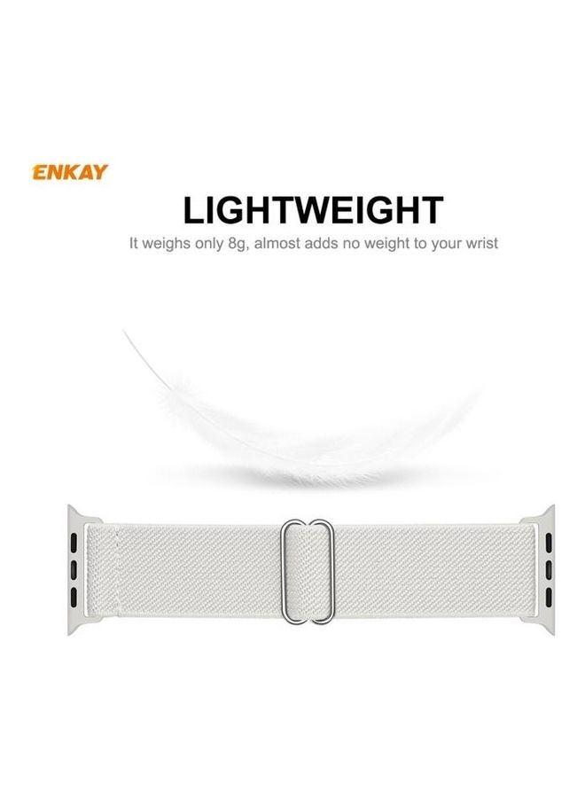 HuHa Replacement Watchband with Screen Protector for Apple Watch Series 6/5/4/SE 40mm White  - Image 3