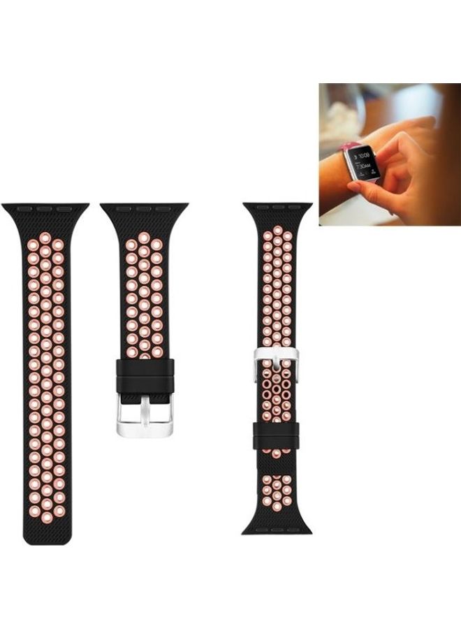 HuHa Replacement Watchband For Apple Watch Black/Orange - Image 2