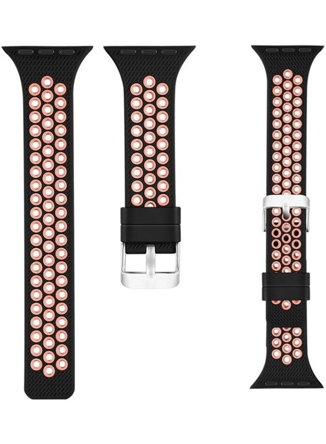 HuHa Replacement Watchband For Apple Watch Black/Orange - Image 1