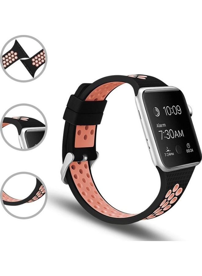 HuHa Replacement Watchband For Apple Watch Black/Orange - Image 4