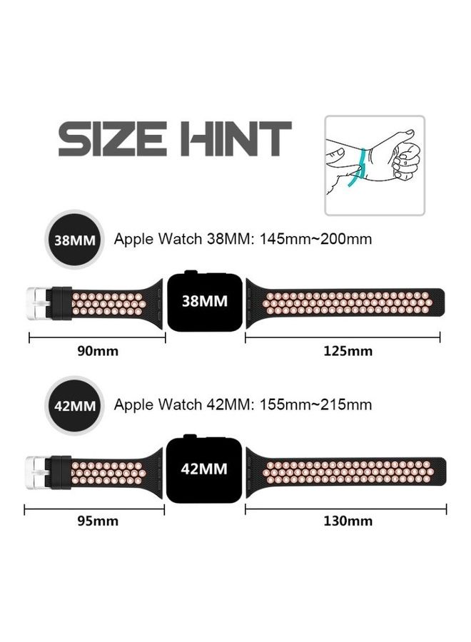 HuHa Replacement Watchband For Apple Watch Black/Orange - Image 5