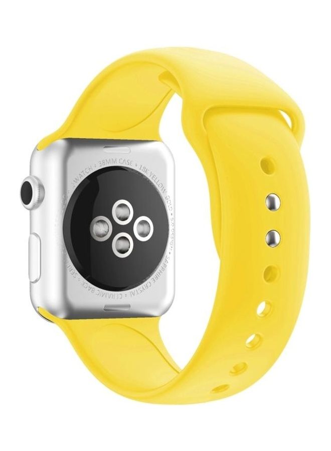 HuHa Ethnic Replacement Watchband for Apple Watch Series 1/2/3/4/5/6/7/SE 38/40/41mm Yellow - Image 2
