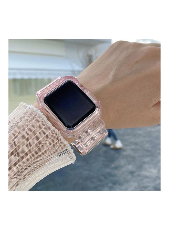 HuHa Ethnic Replacement Watchband for Apple Watch Series 1/2/3/4/5/6/7/SE 42/44/45mm Pink - Image 1