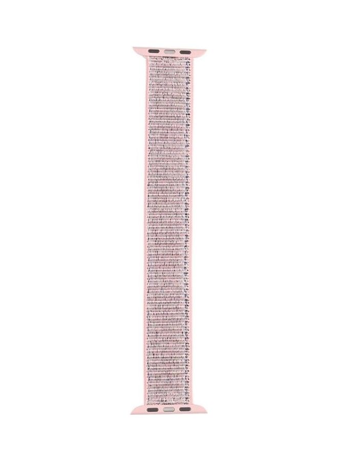 HuHa - Single Lap Nylon Replacement Watchband, Size: XS 128mm for Apple Watch Series 7/6/SE/5/4/3/2/1 38/40/41mm Seashell - Image 1