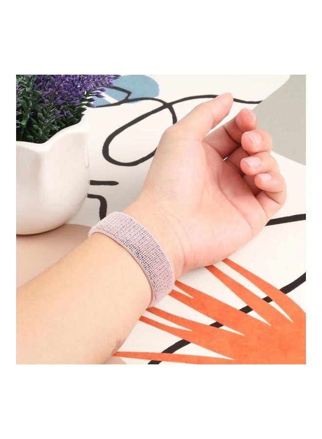 HuHa - Single Lap Nylon Replacement Watchband, Size: XS 128mm for Apple Watch Series 7/6/SE/5/4/3/2/1 38/40/41mm Seashell - Image 1